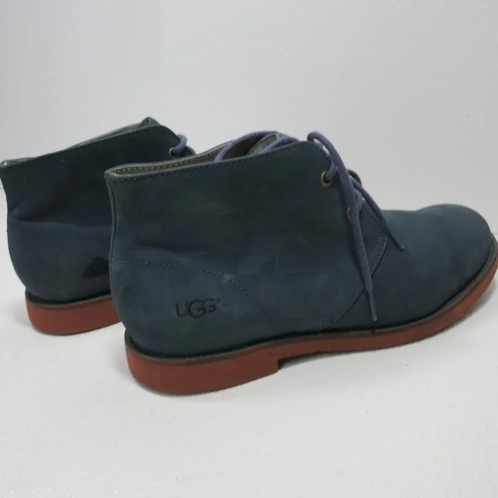 UGG Australia Blue Nubuck Leather Chukka Ankle Boots Men's # 1002389 Sz 8.5
